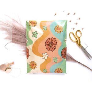 20 Poly Shipping Bags (10x13) + 50 TY Stickers! RETRO - HIPPIE - VINTAGE CLOSETS